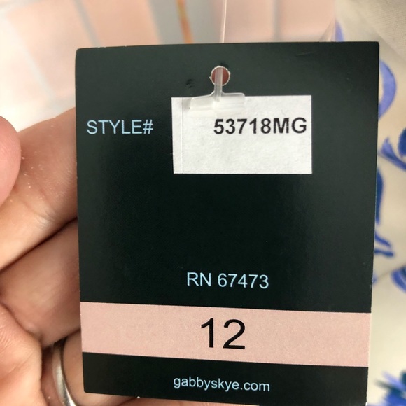 Gabby Skye Floral Scuba Fit & Flare Dress … - Picture 8 of 8